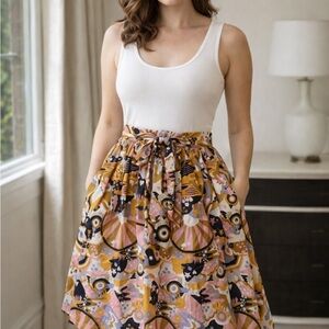 Modcloth Multicolor Abstract A-Line Skirt